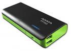 ADATA PT100 10000mAH Power Bank (Black-Green)