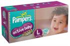 Pampers Active Baby Large Size Diapers (50 Count)