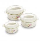 Cello Alpha Casseroles Gift Set, 3-Pieces, Pearl