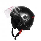 JMD Helmets Grand Open Face Helmet (Black, M)