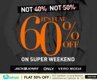 Flat 60% Off on Vero Moda, Jack & Jones and Only + 50% cashback via Mobikwik