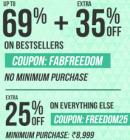 Fab Freedom Sale | Up to 69% + Extra 35% Off | No min. purchase