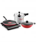 Pigeon Sterling 5 Pc Induction Based Kitchen Combo