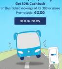 Get 50% Cashback on Bus tickets bookings of Rs. 300 more