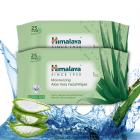 Himalaya Moisturising Aloe Vera Facial Wipes, 25 Count (Pack of 2)