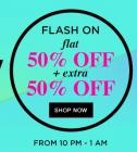 Flash on Sale Flat 50% off + Extra 50% off