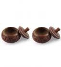 Pindia Small Full Carved Wooden Knick Knack Box (Set Of 2)