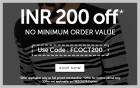 Rs. 200 off no Minimum Purchase + 5% off