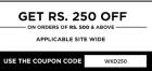 Get Rs. 250 off on orders of Rs. 500 & above