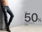 Flat  50% cashback on Jeans