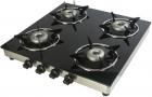 Suryajwala Toughned Glass Top GT04 AB 4 Burner Stainless Steel Manual Gas Stove  (4 Burners)