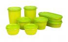 Princeware Modular Plastic Container Set, 8-Pieces, Green