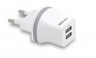 Portronics 2.1A Dual USB Charger (White)