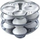 Kitchen Delli Stainless Steel 3-Rack Idli Stand, Makes 12 Idlis Induction & Standard Idli Maker  (3 Plates , 12 Idlis )