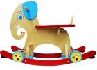 Emob 2 in 1 Wooden Baby Rocker Elephant Assembly Rocking / Ride on Toy with Wheels  (Multicolor)