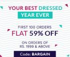 Flat 59% off on orders of Rs. 1999 & above