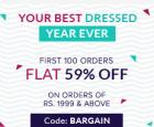 Flat 59% off on orders of Rs. 1999 & above