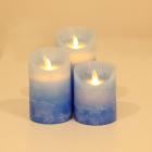 Forzza FO-LD007-c Taurus Flameless Pillar Candle (Pack of 3, Multicolour)