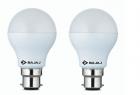 Bajaj Base B22 9-Watt Led Bulb (Pack Of 2, Cool Day Light)