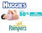 Huggies & Pampers Up To 50% Cashback