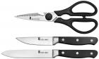 Solimo Premium High-Carbon Stainless Steel Detachable Kitchen Shears and 2 Kitchen Knife Set
