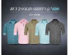 2 Zovi Solid Shirts For Rs. 698