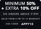 Flat 50% + Extra 10% OFF