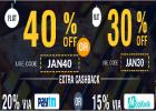 Flat 40% + 20% off on online order food