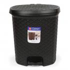 Cello Classic Plastic Pedal Dustbin, 6 liters, Black