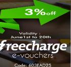 Frecharge E-voucher at 3% discount