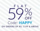 Flat 59% Off on orders of Rs.1199 & Above