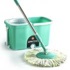 Bathla Ultra Clean Easy Spin Mop with Refill and Dispenser (Green and White, 3-Pieces)