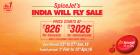 Spicejet sale. Fares starting at Rs.826