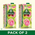 B Natural Guava Juice 1L, (Pack of 2)