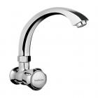 Hindware F100024QT Contessa Sink Tap with Swivel Casted Spout Wall Mounted Model (Chrome)