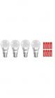 Eveready 9 Watt Cool Daylight Led Bulb (4 Bulbs With 8 AA Batteries Free)