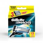 Gillette Mach 3 Manual  Shaving Razor Blades (Cartridge) 12s pack