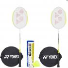 Yonex GR301 Mavis Combo Badminton Kit(2 GR301 Badminton Racquets,1 Mavis 10 Shuttlebox (Pack of 6) Badminton Kit