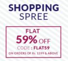 Flat 59% off on Clothing  on 1599 & above + 15% extra Cashback via MobiKwik