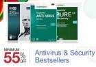 Minimum 55% off on Antivirus & Security Bestsellers