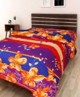 IWS 3D Printed 160 TC Polycotton Single Bedsheet - Floral, Multicolour