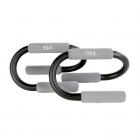 Fitkit FK97790 S-Shape Push Up Bar Pair, Adult (Grey Black)