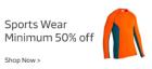 Minimum 50% off on sports Wear