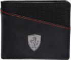 Puma Men Black Genuine Leather Wallet  (6 Card Slots)