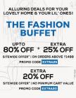 Upto 80% off + Extra 25% off on all products