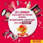 Get 25% cashback up toRs. 100 on Nykaa