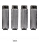 Steelo Sessa Plastic Water Bottle, 1 Litre, Set of 4, Grey