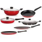 Nirlon Non-Stick Aluminium Cookware Set, 6-Pieces, Multicolour (FT12CTFP12KD14SPMAP)