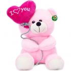 I Love You Balloon Heart Teddy, Pink