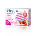 Vivel Mixed Fruit & Cream Soap Pack of 3- 125g (100g+25g Extra)